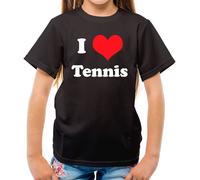 I Love Tennis - T-Shirt - Wimbledon Regalo Player Equipment Racchetta