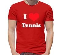 I Love Tennis - T-Shirt - Wimbledon Regalo Player Equipment Racchette