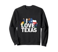 I Love Texas Map Cappello da Cowboy Fiori Felpa