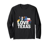 I Love Texas Map Cappello da Cowboy Fiori Maglia a Manica