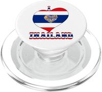 I Love Thailand Proud Thai Pride Thailandia bandiera grafica a cuore PopSockets PopGrip per MagSafe