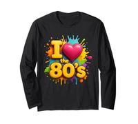 I Love the 80's Fun, classica grafica retrò in stile retrò Maglia a Manica