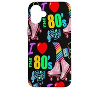 I Love The 80's Retro Rainbow Gambe Carino Rosa Pattini A Rullo Custodia per iPhone 16 Plus