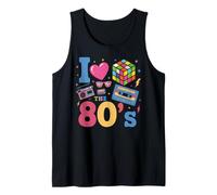 I Love The 80's Slogan, 80s-Themed Party Costume for Women Canotta