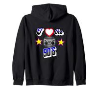 I love the 90s 1990s Shirt Retro Vintage anni Novanta Retro Tee Felpa con Cappuccio