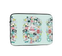 I Love The 90s Illustration Patterned custodia per computer portatile, 12 pollici adatta per laptop, tablet, ecc