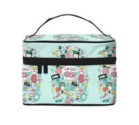 I Love The 90s Illustrazione Grande Capacità Portatile Impermeabile Cosmetic Bag 23x17x16cm per Viaggi Sport All'aperto Regalo Compagno di Matrimonio, Nero , Taglia unica