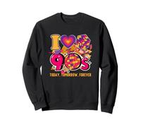I Love the 90s Retro Vintage Halloween Costume Donna Uomo 90s Felpa