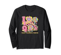 I Love the 90s Retro Vintage Halloween Costume Donna Uomo 90s Maglia a Manica
