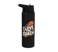 I Love The Coach Basket Design Stainless Steel Insulated Water Bottle