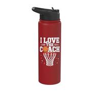 I Love The Coach Basket Fun Stainless Steel Insulated Water Bottle