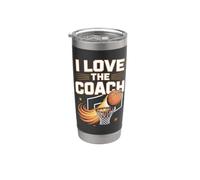 I Love The Coach - Canestro da basket con Bicchiere termico in acciaio inox doppia parete