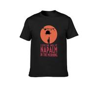 I Love The Smell of Napalm in The Morning Unisex T-Shirt Printed Tee Graphic Top Men T-Shirt Black XXL