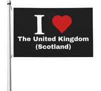I Love The United Kingdom (Scotland) Bandiera Da Giardino Colorato Bandiera Da Esterno Resistenti Striscione 90X150Cm Per Festival Il Portico Decorazione