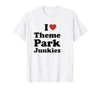 I Love Theme Park Junkies Maglietta