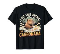 I Love This Animal The Carbonara Capybara Puns Maglietta