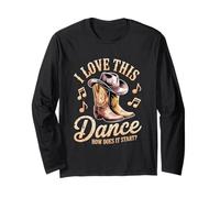 I Love This Dance Come Inizia Line Dance Country Maglia a Manica