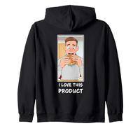 I Love This Product - Funny Small Bite Burger Cartoon Felpa con Cappuccio