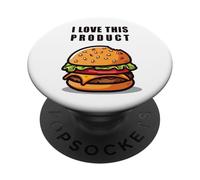 I Love This Product - Funny Small Bite Burger Cartoon PopSockets PopGrip Adesivo