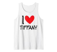 I Love Tiffany Nome Personalizzato Ragazza Donna BFF Amico Cuore Canotta