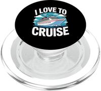 I Love To Cruise Ocean Travel Fun PopSockets PopGrip per MagSafe