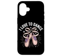 I Love To Dance - Scarpe da danza classica Custodia per iPhone 16