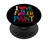 I Love To Finger Paint Funny PopSockets PopGrip Adesivo