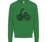 I Love To Ride il Mio Ciclismo Bici Divertente Bambini Felpa Maglioncino