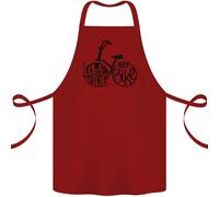 I Love To Ride My Bicicletta Ciclismo Divertente Cotone Grembiule 100% Biologico