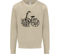 I Love To Ride My Bike Cycling Funny Uomo Sweatshirt Jumper
