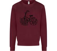 I Love To Ride My Bike Cycling Funny Uomo Sweatshirt Jumper