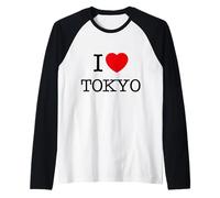 I Love Tokyo Graphic Tees - Novelty T-Shirts & Cool Designs Maglia con Maniche Raglan