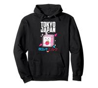 I Love Tokyo, Wonderful Tokyo Japan Childish Retro Milk Felpa con Cappuccio