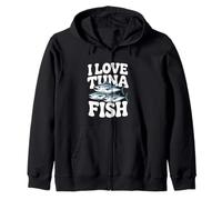I Love Tonno Fish Graphic Art Felpa con Cappuccio