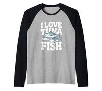 I Love Tonno Fish Graphic Art Maglia con Maniche Raglan