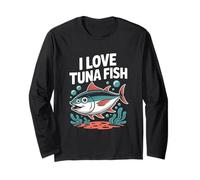 I Love Tonno Fish Ocean Marine Life Humor Maglia a Manica