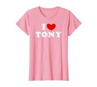 I Love Tony, Io Amo Tony Maglietta, Donna, Rosa, S