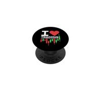 I Love Trading - Candlestick Chart Trader Distressed Design PopSockets PopGrip Adesivo