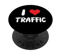 I Love Traffic - Guida guidatore auto camion pendolarismo PopSockets PopGrip Adesivo