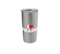 I Love Trains Bicchiere termico in acciaio inox doppia parete