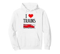 I Love Trains I Heart Trains Trains Train Driver Locomotiva Amante Felpa con Cappuccio