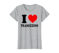 I Love Tramezzino Maglietta, Donna, Grigio Melange, XXL