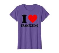 I Love Tramezzino Maglietta, Donna, Viola mélange, M