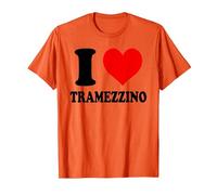 I Love Tramezzino Maglietta, Uomo, Arancio, XL