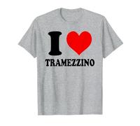 I Love Tramezzino Maglietta, Uomo, Grigio Melange, 3XL