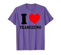 I Love Tramezzino Maglietta, Uomo, Viola mélange, M