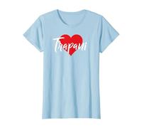 I Love Trapani Italia Italia Location Souvenir Maglietta, Donna, Celeste, S