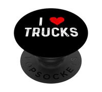 I Love Trucks - Cuore - Dump Truck Meccanico Big Rig Semi PopSockets PopGrip Adesivo