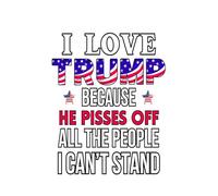 I Love Trump Because He Pisses Off All The People I Can't Stand Journal: 6" x 9" Writing Notebook - 110 Lined Pages, Blank Ruled Interior, Glossy Cover