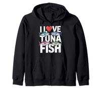 I love Tuna Fish Ocean Entusiast Design Felpa con Cappuccio